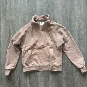 ZYIA Men's Beige Zip-Up Sweater